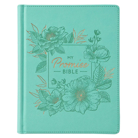 KJV Turquoise Faux Leather Hardcover My Promise Bible